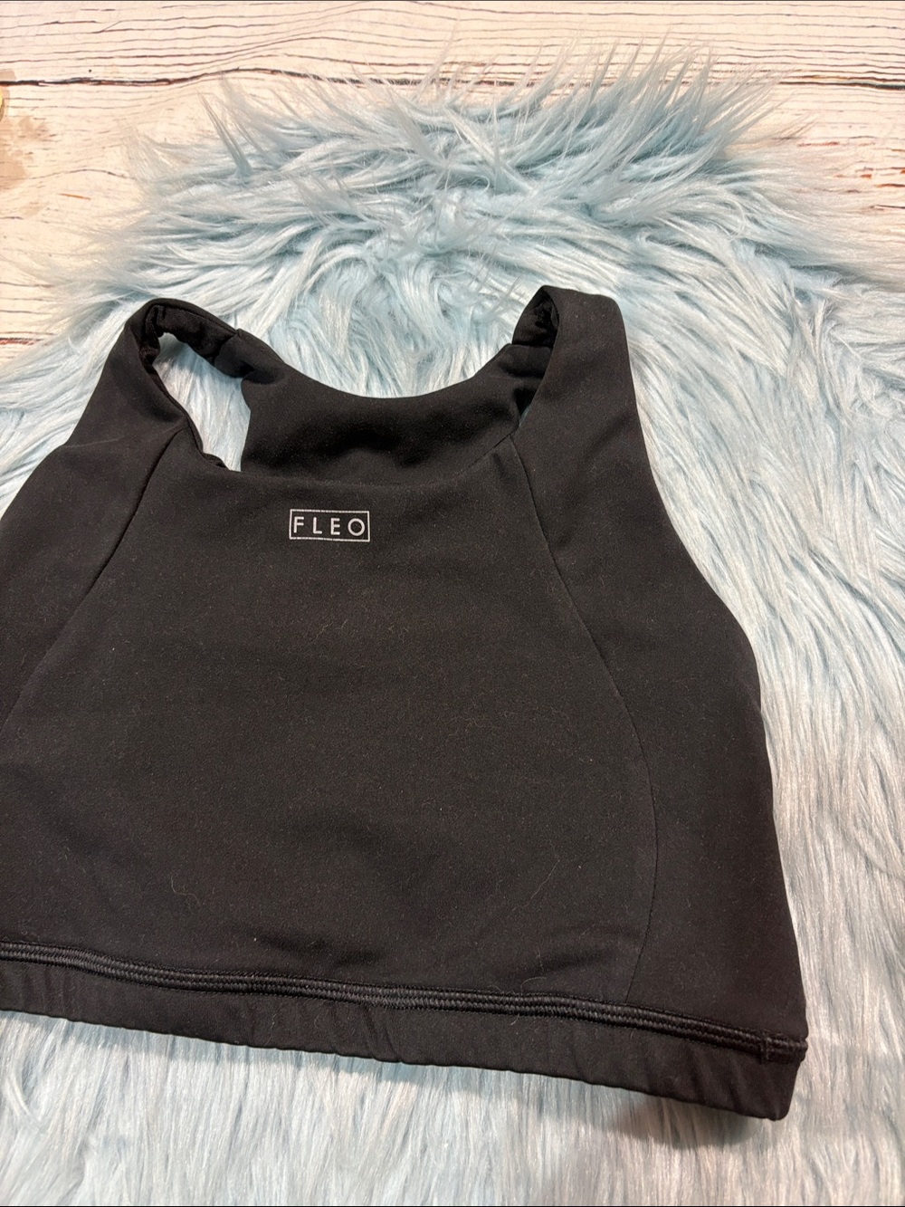 Fleo Jourdaine Black High Neck Lifting Crossfit Sports Bra - Picture 3 of 6